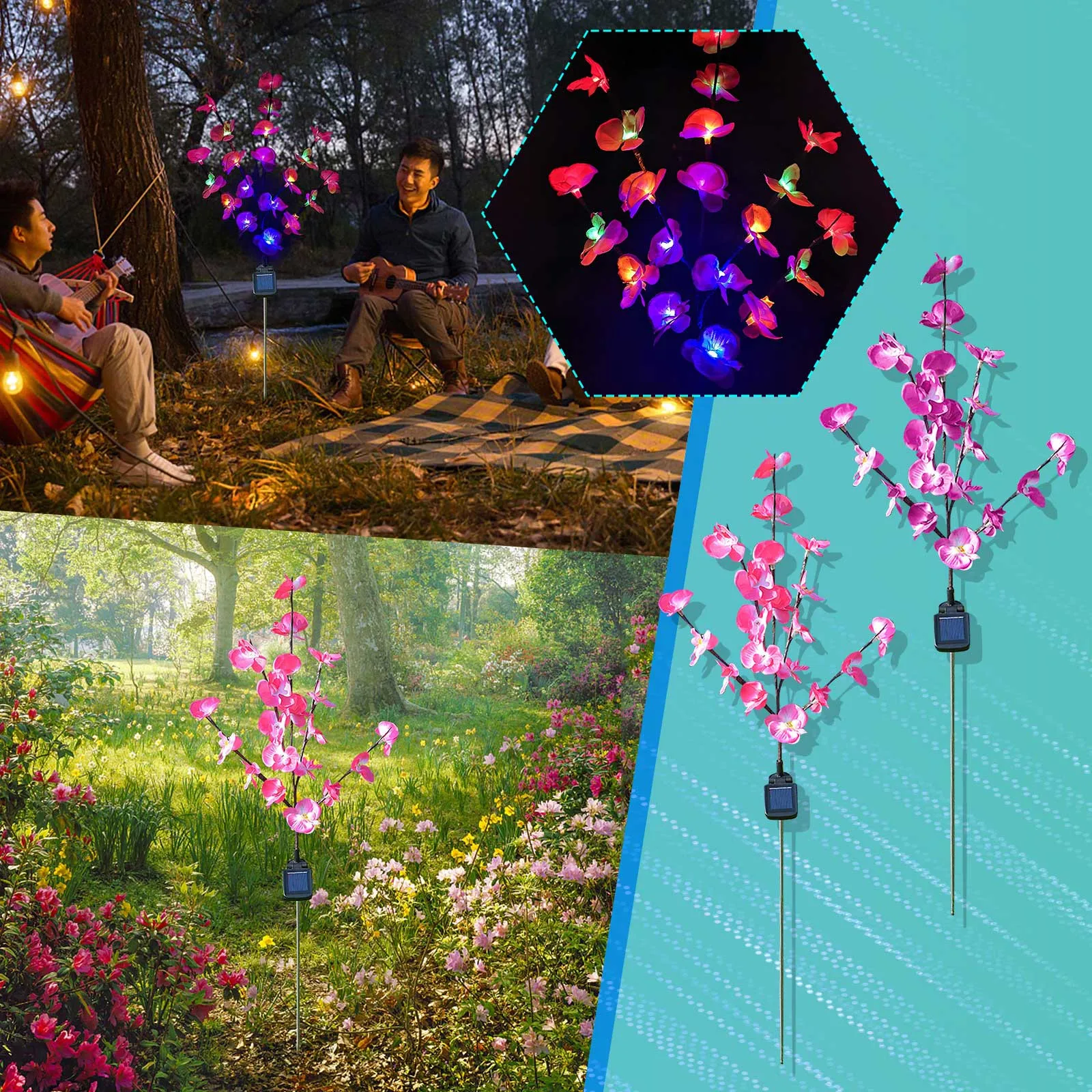 Solar lawn lamp, outdoor butterfly orchid branch lamp, outdoor flower, LED garden landscape lawn lamp, garden decoration
Solar lawn lamp, outdoor butterfly orchid branch lamp, outdoor flower, LED garden landscape lawn lamp, garden decoration
