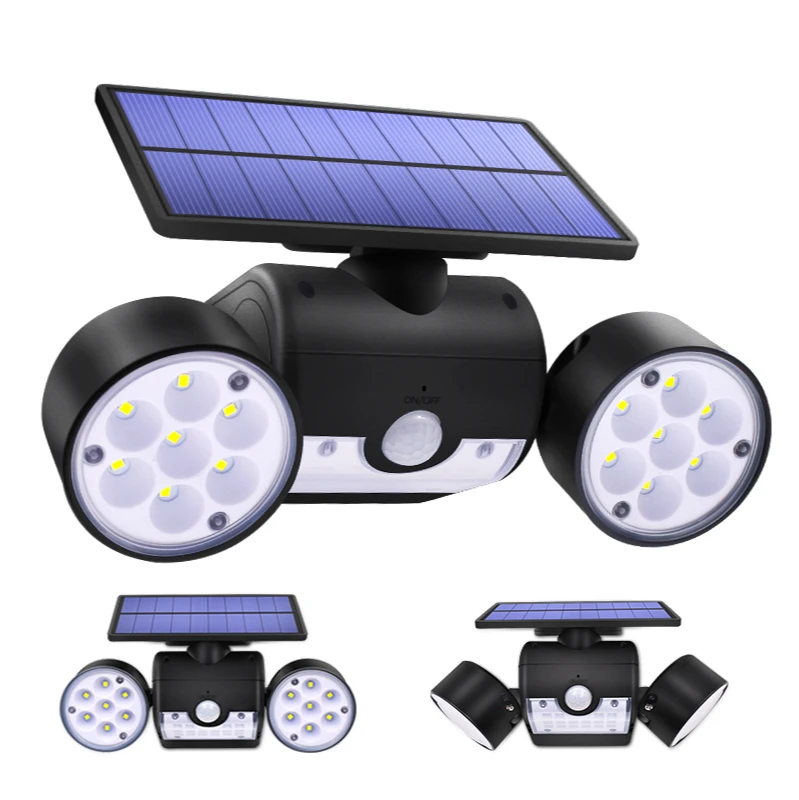 Solar Garden Lights Outdoor Solar Spotlights 30LED Solar Light Dual Head Solar Lamp PIR Motion Sensor Wall Light Waterproof
Solar Garden Lights Outdoor Solar Spotlights 30LED Solar Light Dual Head Solar Lamp PIR Motion Sensor Wall Light Waterproof