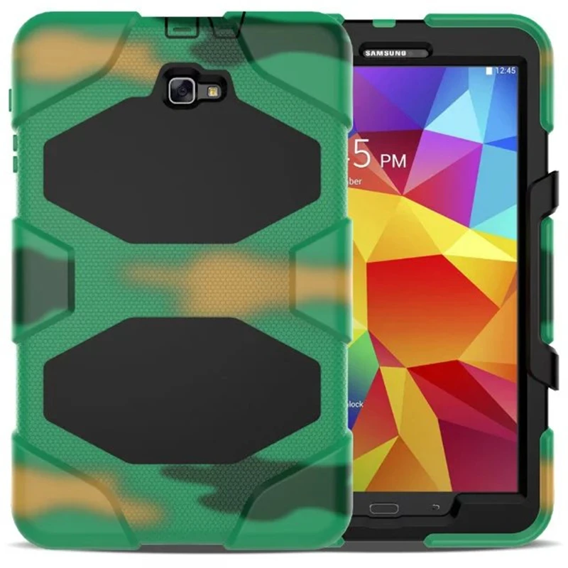 

Tablet Armor Case For Samsung Galaxy Tab A 10.1 T580 T585 SM-T585 Case Kickstand Hard CoverFor Samsung 2016 SM-T580 T580N