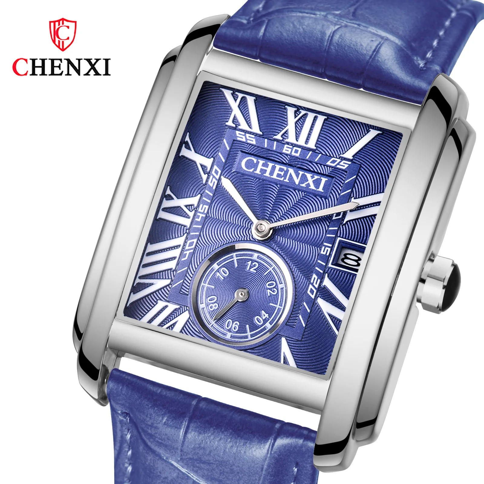 CHENXI 8216 Blue Leather Band Square Quartz Analog Date Showed Mens Watches Fashion Luxury Business Sports Male Wristwatch
CHENXI 8216 Blue Leather Band Square Quartz Analog Date Showed Mens Watches Fashion Luxury Business Sports Male Wristwatch