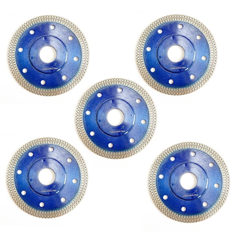 5 PCS Diamond Saw Blade Super Thin Turbo Blade for Cutting Porcelain Tiles Granite Marble Ceramics (Blue)
5 PCS Diamond Saw Blade Super Thin Turbo Blade for Cutting Porcelain Tiles Granite Marble Ceramics (Blue)