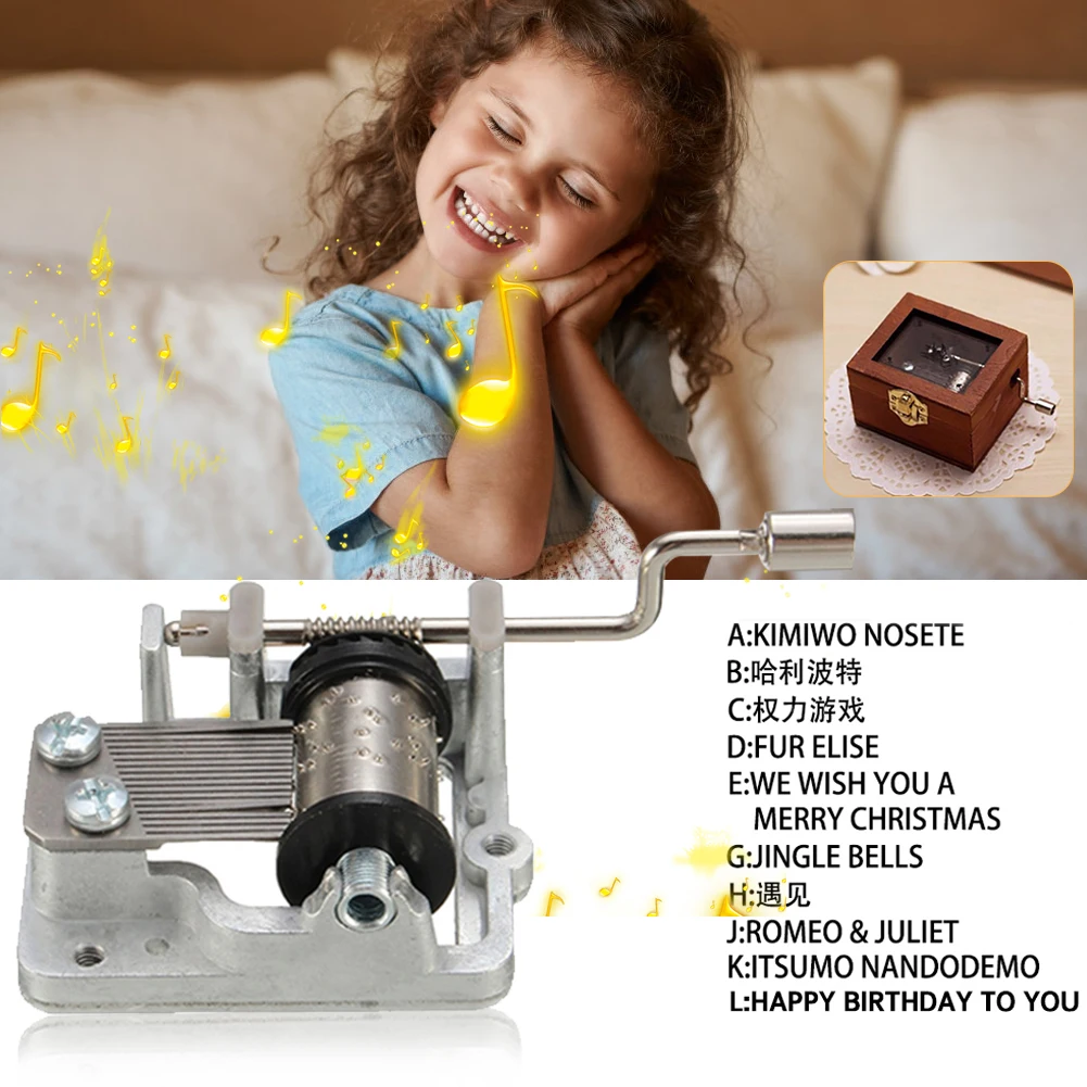 Mini Music Box Hand Cranking Music Movement Transparent DIY Music Box for Christmas Gift Festival Christmas A Variety Of Music
Mini Music Box Hand Cranking Music Movement Transparent DIY Music Box for Christmas Gift Festival Christmas A Variety Of Music