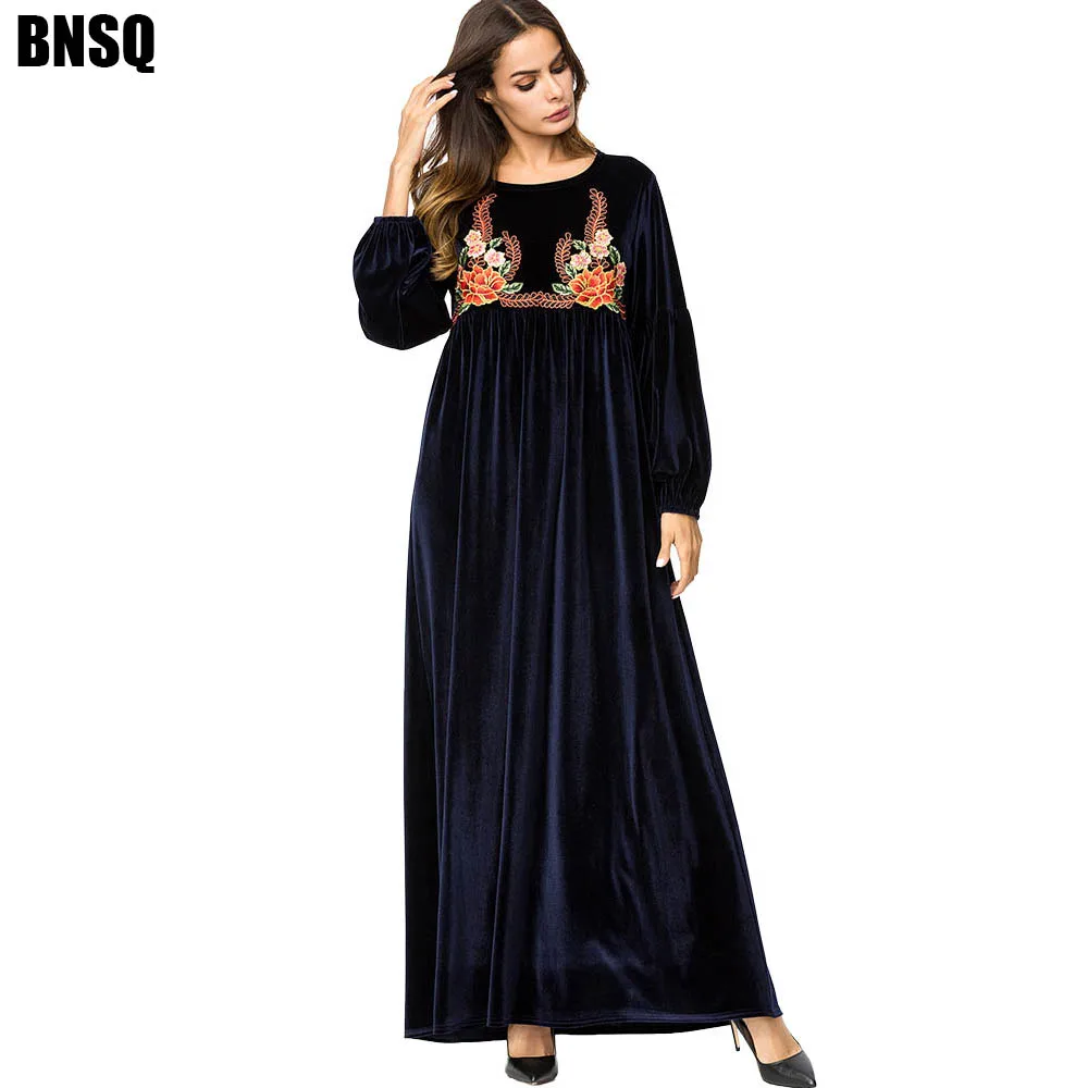 BNSQ Muslim Solid Color Casual Velvet Abaya Elegant Comfortable Applique Pleated Cashmere Turkey Long Sleeve Maxi Dresses
BNSQ Muslim Solid Color Casual Velvet Abaya Elegant Comfortable Applique Pleated Cashmere Turkey Long Sleeve Maxi Dresses