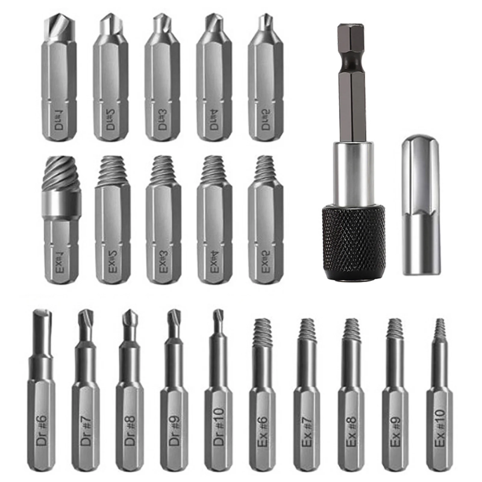 22pcs Screw Extractor Drill Bit Set Stripped Screw Remover Tool Kit Easy Out Bolt Extractor Anti-Rust
22pcs Screw Extractor Drill Bit Set Stripped Screw Remover Tool Kit Easy Out Bolt Extractor Anti-Rust