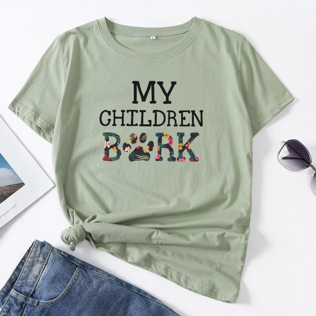 My Children Bark Dog Lover Woman T-Shirt Short Sleeve T-Shirts Summer Tops for Women Cotton Graphic Tee Female Shirt Clothes
My Children Bark Dog Lover Woman T-Shirt Short Sleeve T-Shirts Summer Tops for Women Cotton Graphic Tee Female Shirt Clothes