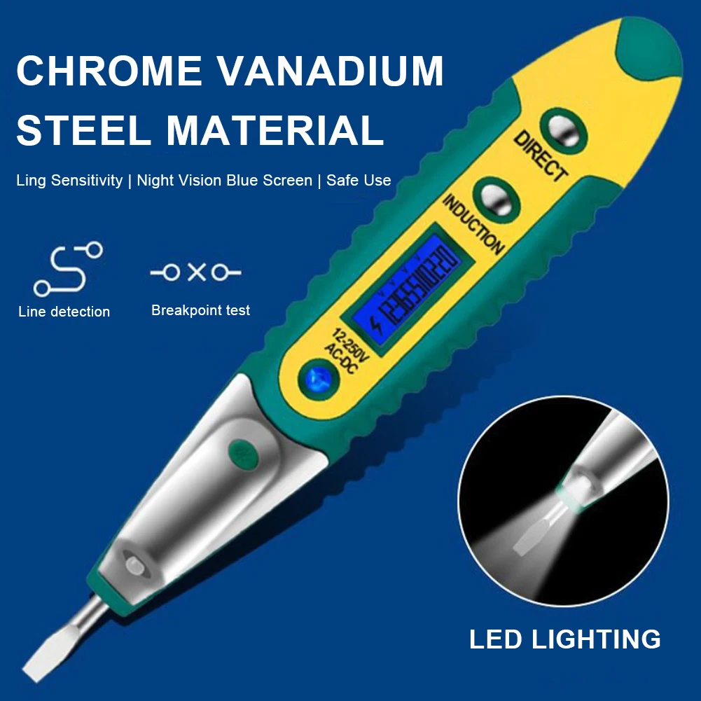 Non-Contact Digital Test Pen LCD Digital Display Induction Pen AC DC 12-250V Tester for Electrician Tools Voltage Meters
Non-Contact Digital Test Pen LCD Digital Display Induction Pen AC DC 12-250V Tester for Electrician Tools Voltage Meters
