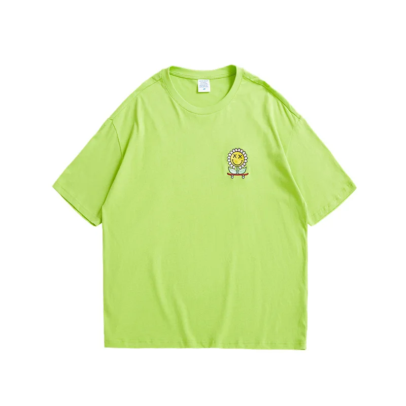 2021 Spring/summer New Multi-color High-density Embroidered Street Loose Collection Couples Short Sleeve Men's T-shirt
2021 Spring/summer New Multi-color High-density Embroidered Street Loose Collection Couples Short Sleeve Men's T-shirt