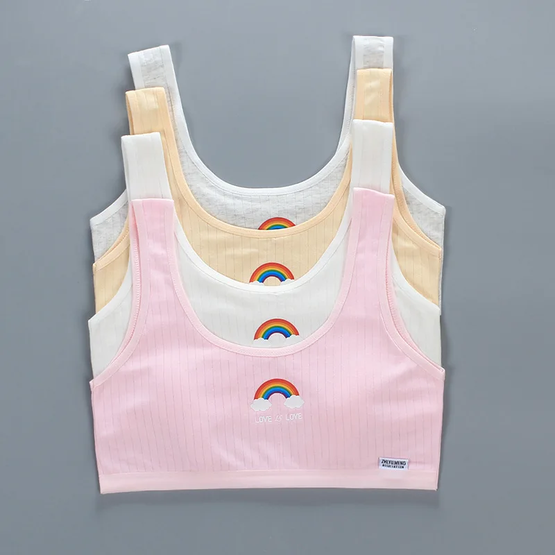Young Girls Bras Puberty Kids Training Vests Tops Breathable Teens Rainbow Pattern Lingerie Underwear Bras for 8-18 Years Old
Young Girls Bras Puberty Kids Training Vests Tops Breathable Teens Rainbow Pattern Lingerie Underwear Bras for 8-18 Years Old