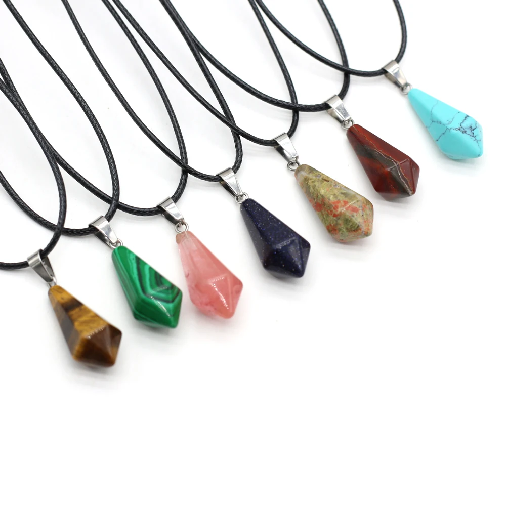Fashion Conical Necklace Natural Semi-Precious Stone Malachite Opal Pendant Necklace for All Women Charm Jewelry Gift 14x27mm
Fashion Conical Necklace Natural Semi-Precious Stone Malachite Opal Pendant Necklace for All Women Charm Jewelry Gift 14x27mm