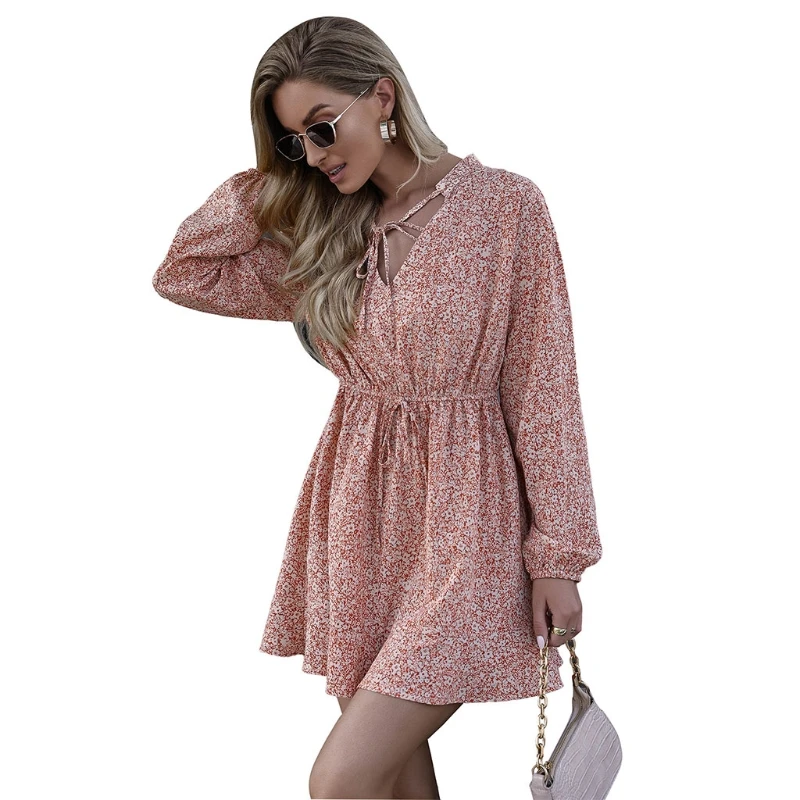 Women V-Neck Summer Dress Sexy High Waist Sundress Short Sleeve Ruffle Floral Casual Mini Dress
Women V-Neck Summer Dress Sexy High Waist Sundress Short Sleeve Ruffle Floral Casual Mini Dress