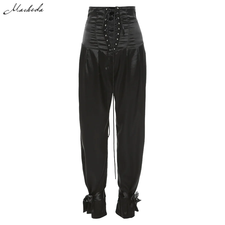Macheda Women Autumn Fashion Trousers For Solid High Waist Lace Up Sexy Streetwear Casual Red Black Lady Straight Long Pants New
Macheda Women Autumn Fashion Trousers For Solid High Waist Lace Up Sexy Streetwear Casual Red Black Lady Straight Long Pants New