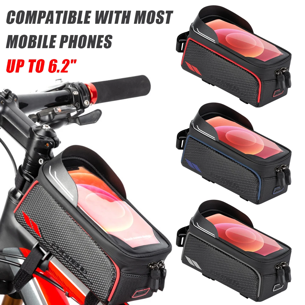 Bicycle Bag Waterproof Touch Screen Phone Bag Top Tube Waterproof MTB Road Bike Bag For 6.2inch Phone Cycling Accessories
Bicycle Bag Waterproof Touch Screen Phone Bag Top Tube Waterproof MTB Road Bike Bag For 6.2inch Phone Cycling Accessories