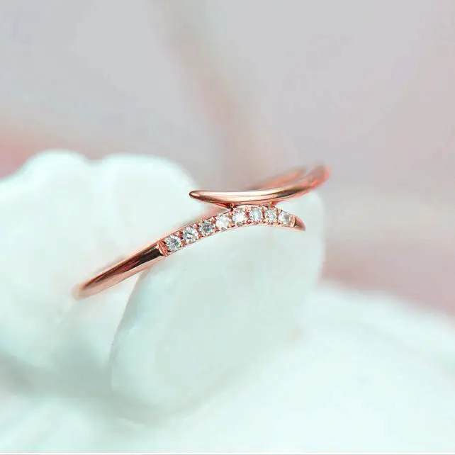 Solid 14k Rose Gold Natural Diamonds Ring Engagement Wedding Anniversary Band for Women Trendy Fine Jewelry
Solid 14k Rose Gold Natural Diamonds Ring Engagement Wedding Anniversary Band for Women Trendy Fine Jewelry