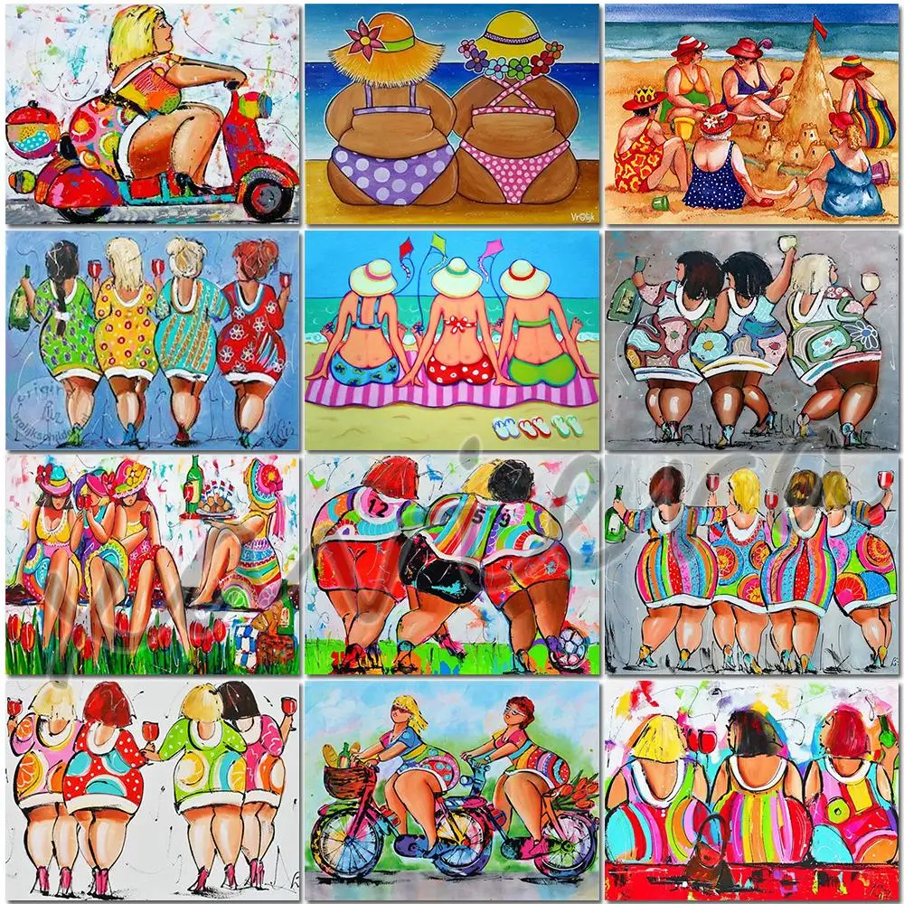 Full Square Round Diamond Painting Cartoon Sexy Fat Girl Ladies Embroidery 5D Diy Cross Stitch Kits Home Decor Crafts for Adult
Full Square Round Diamond Painting Cartoon Sexy Fat Girl Ladies Embroidery 5D Diy Cross Stitch Kits Home Decor Crafts for Adult