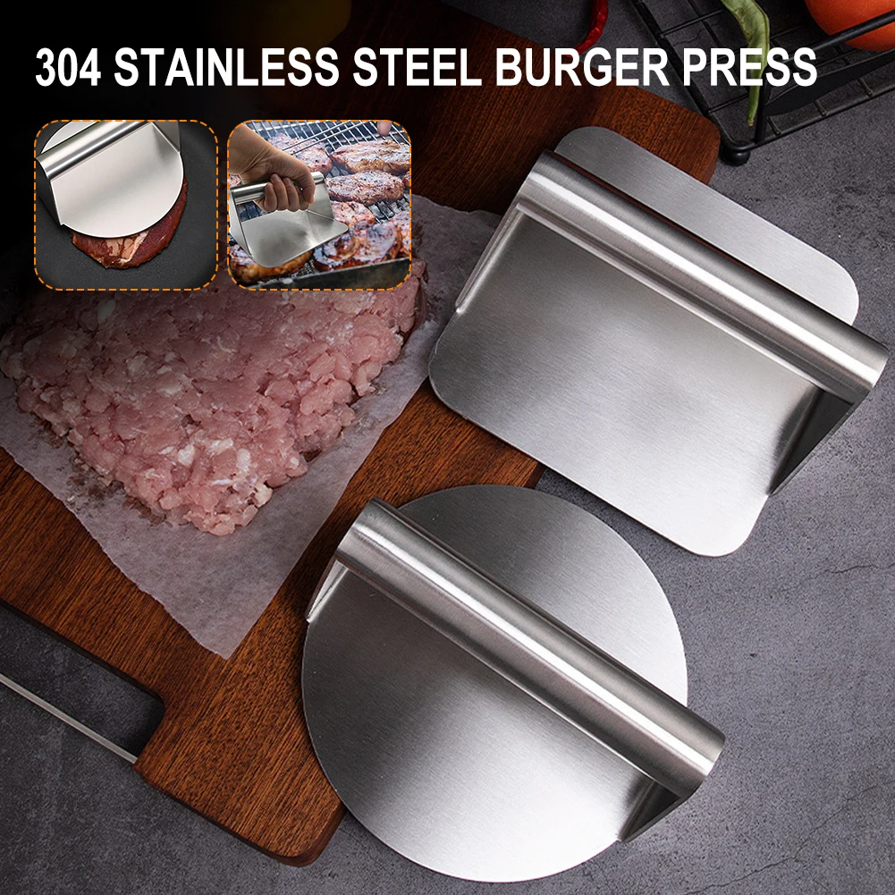 Stainless Steel Burger Press Round/Square Shape Non Stick Burger Smasher Bacon Ham Press Flat Top Grill Griddle Cooking Tools
Stainless Steel Burger Press Round/Square Shape Non Stick Burger Smasher Bacon Ham Press Flat Top Grill Griddle Cooking Tools