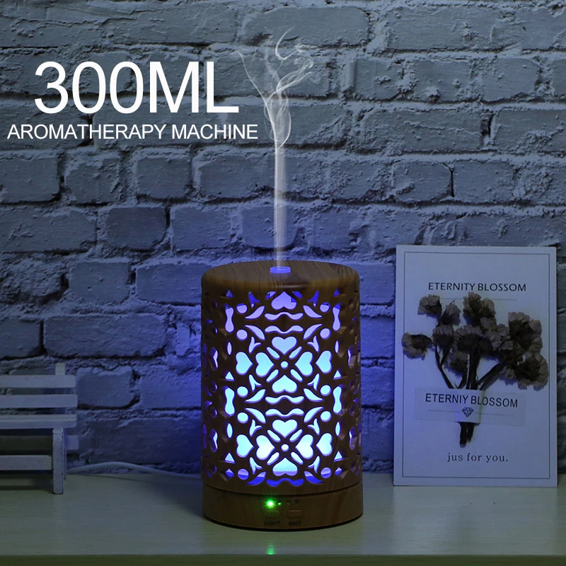 300 ml Air Humidifier wood Hollow cylinder Electric Essential Oil Aroma Air Diffuser with 7 color LED night light for home
300 ml Air Humidifier wood Hollow cylinder Electric Essential Oil Aroma Air Diffuser with 7 color LED night light for home