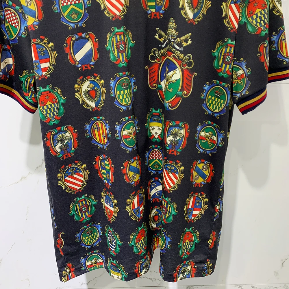 Men's Summer 100% Cotton t-shirt with Shield & Lion print cotton t-shirt D|419202533
Men's Summer 100% Cotton t-shirt with Shield & Lion print cotton t-shirt D|419202533