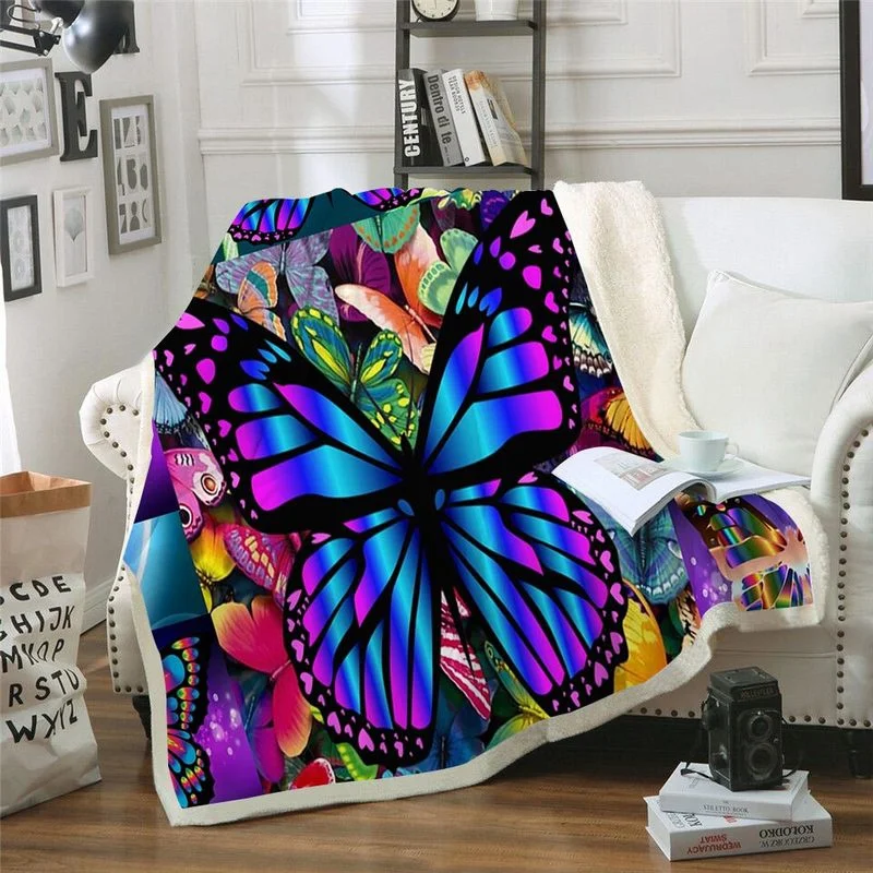 3D Colorful Butterfly Print Bedspread Sherpa Blanket Couch Sofa Cover Travel Youth Bedding Outlet Velvet Plush Throw Blanket
3D Colorful Butterfly Print Bedspread Sherpa Blanket Couch Sofa Cover Travel Youth Bedding Outlet Velvet Plush Throw Blanket