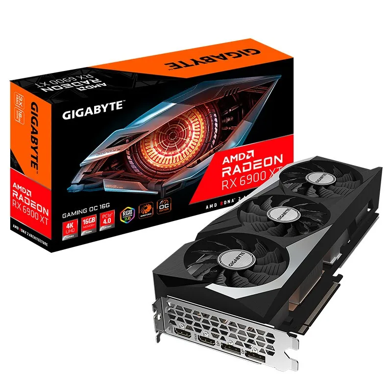 Original GIGABYTE Radeon RX 6900 XT GAMING OC 16G Professional E-Sports Gaming Graphics Cards Desktop AMD Video Card
Original GIGABYTE Radeon RX 6900 XT GAMING OC 16G Professional E-Sports Gaming Graphics Cards Desktop AMD Video Card