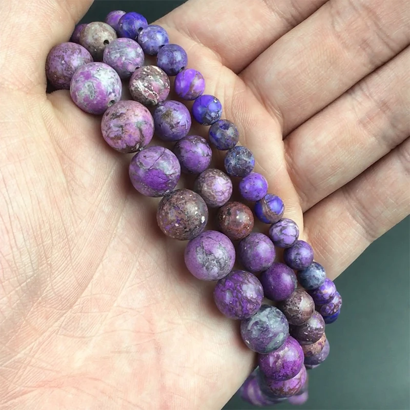 Natural Stone Purple American Turquoises Howlite Loose Round Beads For Jewelry Making DIY Charms Bracelet Accessories 4 6 8 10mm
Natural Stone Purple American Turquoises Howlite Loose Round Beads For Jewelry Making DIY Charms Bracelet Accessories 4 6 8 10mm