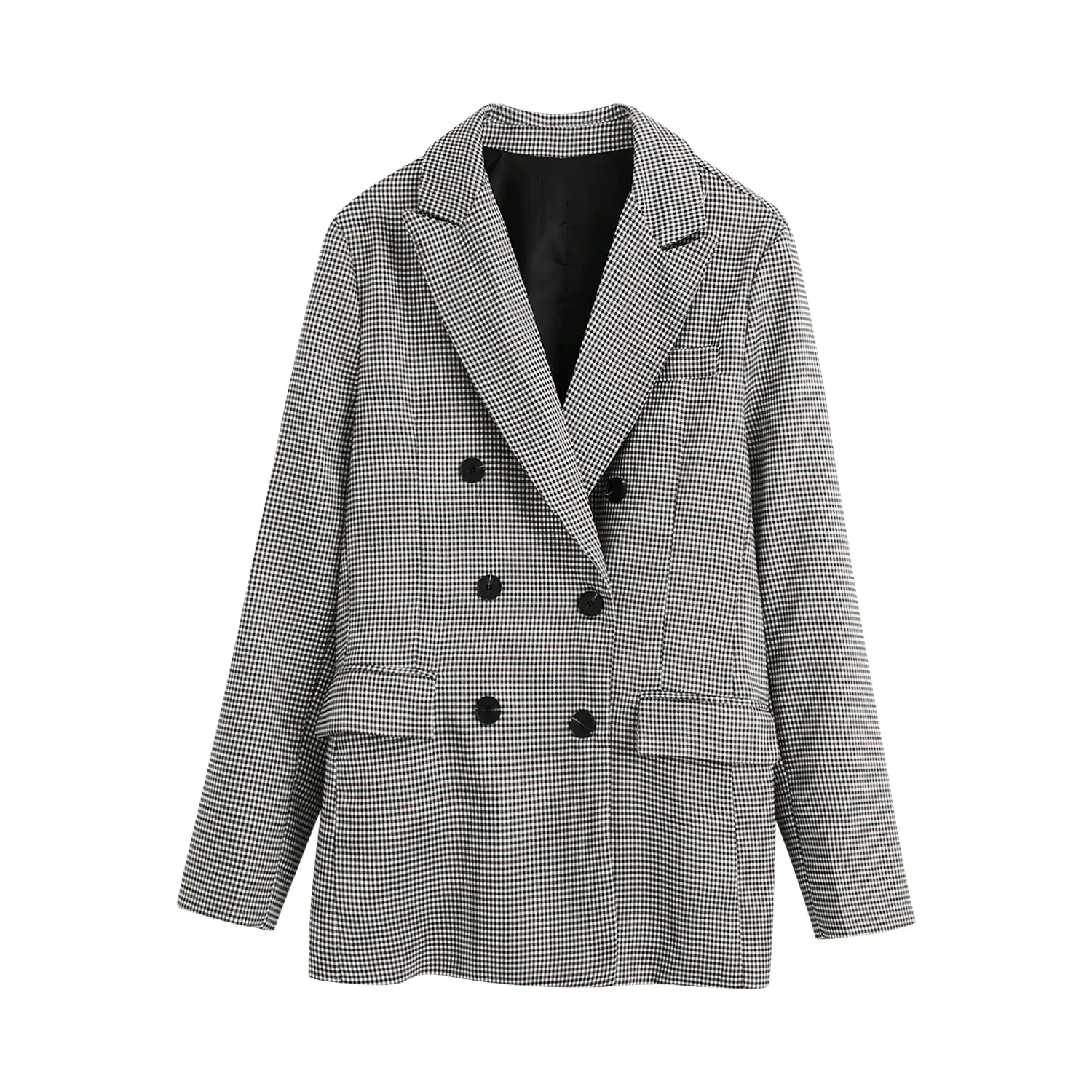Women Spring Autumn Plaid Office Lady Casual Blazer Jacket Female Notched Collar Double Breasted Pocket Loose Chic Coat Top
Women Spring Autumn Plaid Office Lady Casual Blazer Jacket Female Notched Collar Double Breasted Pocket Loose Chic Coat Top