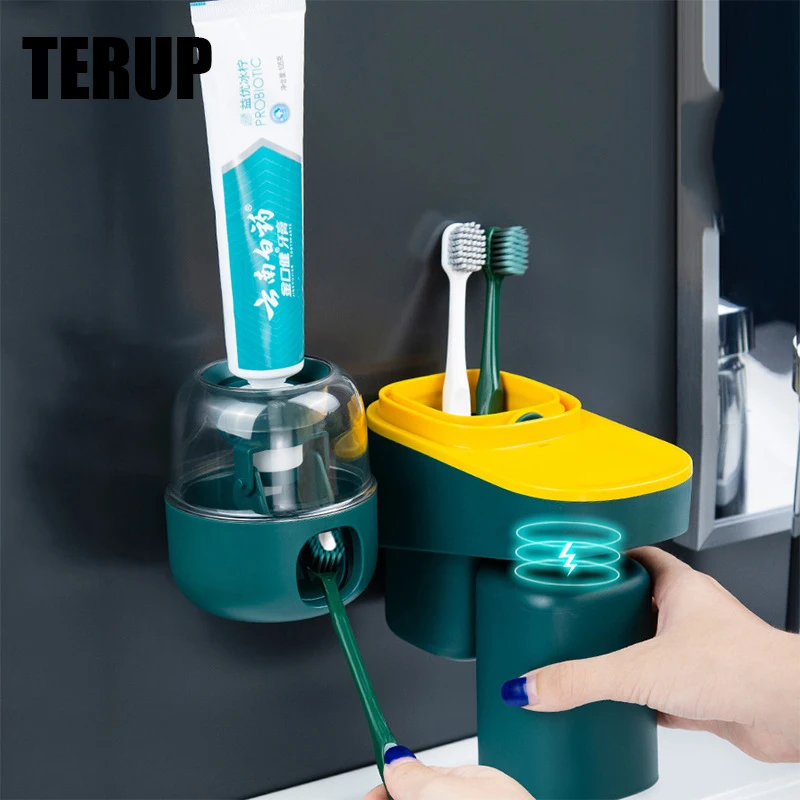 Автоматический диспенсер для зубной пасты TERUP, настенный держатель для зубной щетки, выдавливатель для туалета, аксессуары для ванной комна...
Автоматический диспенсер для зубной пасты TERUP, настенный держатель для зубной щетки, выдавливатель для туалета, аксессуары для ванной комна...