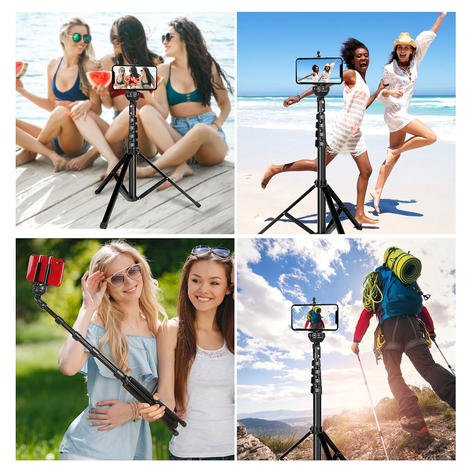 Selfie Stick Tripod Stand,62" Extendable Cell Phone Tripod with Bluetooth Remote for iPhone Android DSLR Camera Gopro
Selfie Stick Tripod Stand,62" Extendable Cell Phone Tripod with Bluetooth Remote for iPhone Android DSLR Camera Gopro