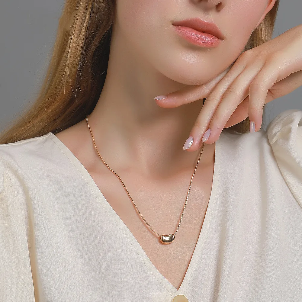 Small Beans Necklace Gold Silver Color Clavicle Chain Simple Mini Daily Pendant Party Choker for Women Girls Student Gift
Small Beans Necklace Gold Silver Color Clavicle Chain Simple Mini Daily Pendant Party Choker for Women Girls Student Gift