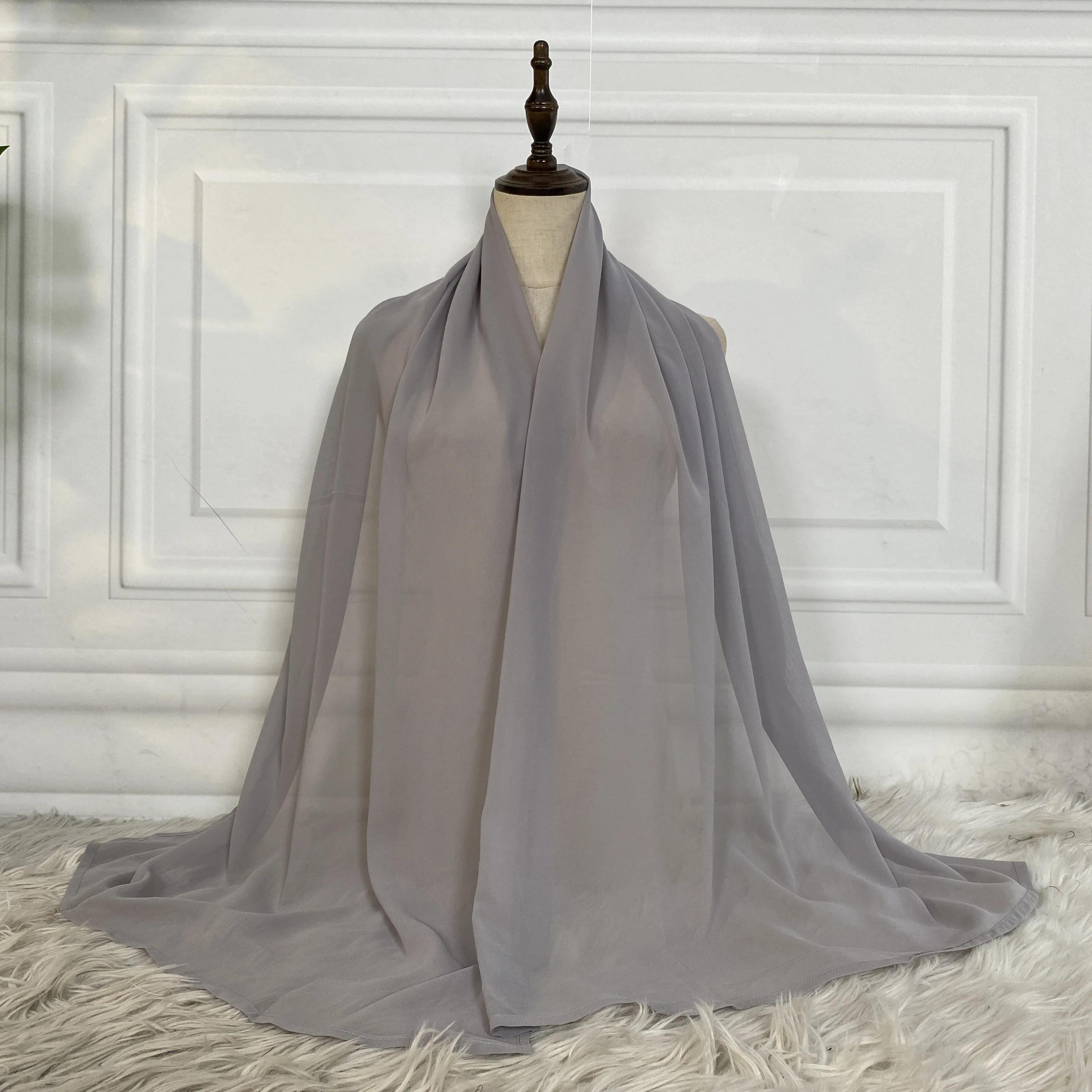 Muslim Fashion Muslim Chiffon Hijab Middle East Women's Muslim eBay Hot Sale Chiffon Headscarves Hijab Femme Musulman De Mode
