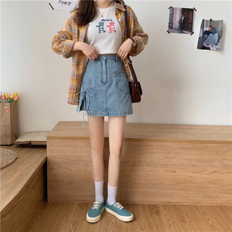 MRWILK Design Sense Of Denim Skirt Summer Small Versatile 2021 New High Waist Show Thin A Word Short Skirt Tide
MRWILK Design Sense Of Denim Skirt Summer Small Versatile 2021 New High Waist Show Thin A Word Short Skirt Tide