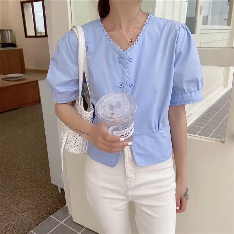 HziriP New Arrival Patchwork Lace Solid Chic High Waist 2021 All Match Stylish New Shirts Cardigans Tops Sweet Hot Short Blouses 
HziriP New Arrival Patchwork Lace Solid Chic High Waist 2021 All Match Stylish New Shirts Cardigans Tops Sweet Hot Short Blouses