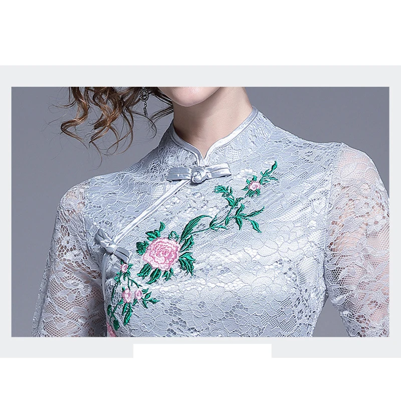 New Floral Embroidery Chinese Dresses For Women Summer Fashion Elegant Lace Pencil Style Woman Clothing Sexy Long Party Dress
New Floral Embroidery Chinese Dresses For Women Summer Fashion Elegant Lace Pencil Style Woman Clothing Sexy Long Party Dress