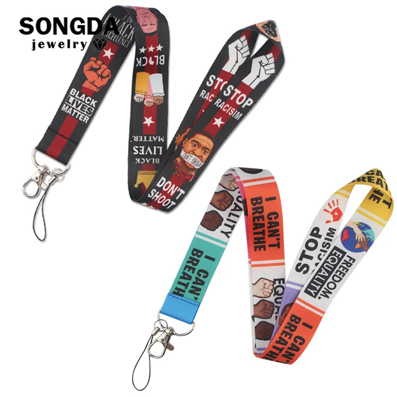 I CAN'T BREATHE George Floyd Lanyards Keychain American Protest Black Lives Matter Neck Straps ID Card Pass Cell Phone Lanyards
I CAN'T BREATHE George Floyd Lanyards Keychain American Protest Black Lives Matter Neck Straps ID Card Pass Cell Phone Lanyards