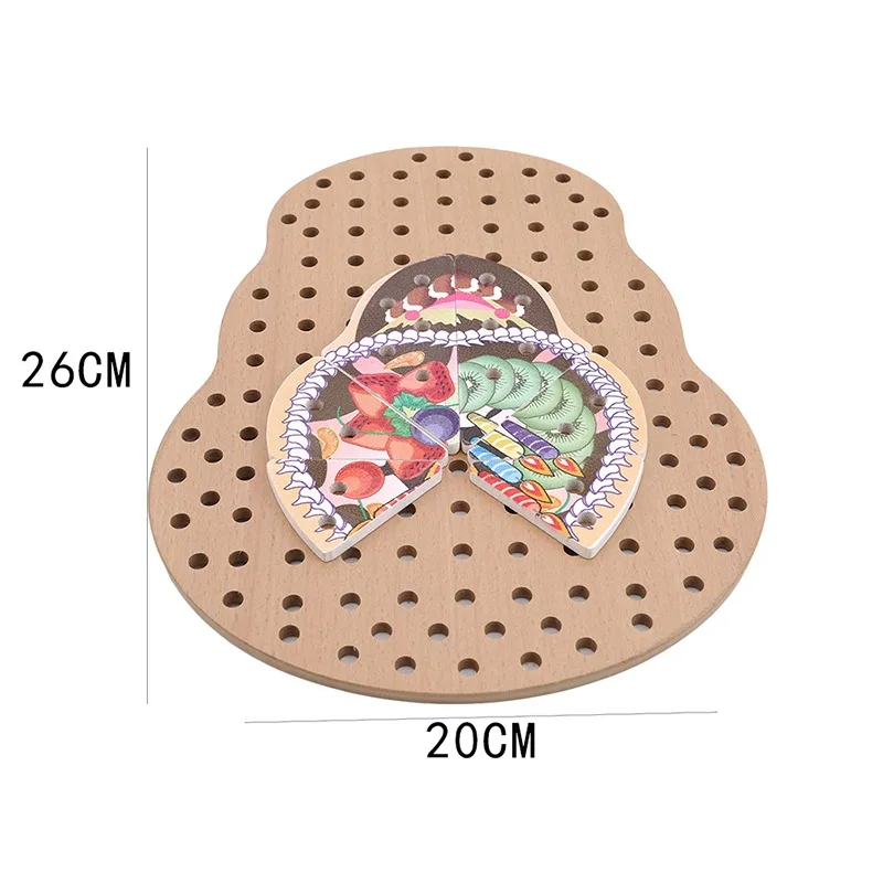 Educational Wooden Toys Wear Threading Board Beaded Blocks Child Gift Exercise Children Girls Hand Eye Coordination 
Educational Wooden Toys Wear Threading Board Beaded Blocks Child Gift Exercise Children Girls Hand Eye Coordination