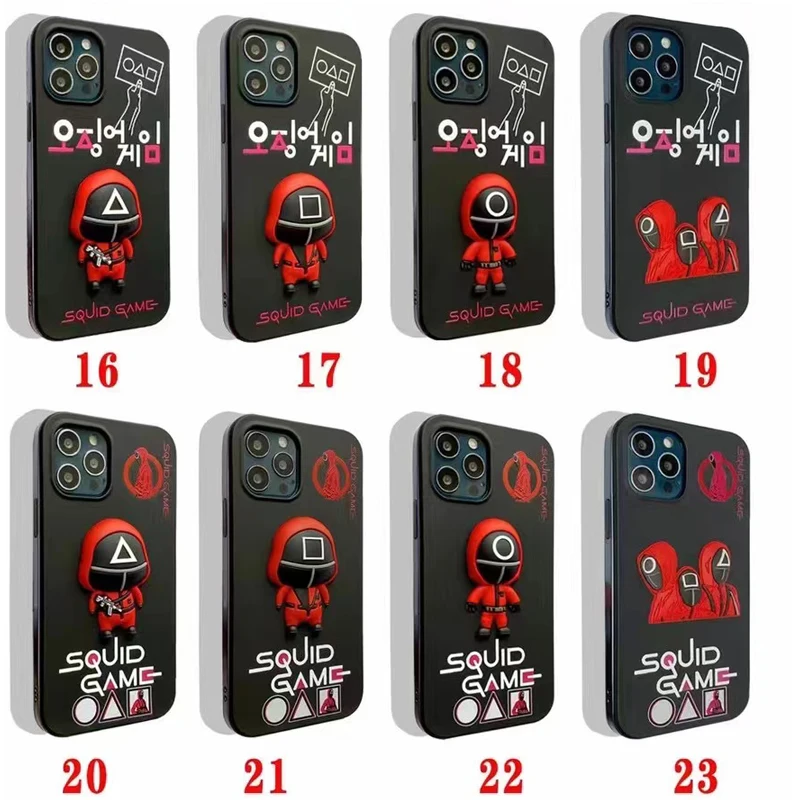 Luxury Brand Cartoon-Squid-Game Phone Case For iPhone 13 Pro Max 12 11 7Plus 8Plus XS X XR 3D Doll Frosting TPU Cover
Luxury Brand Cartoon-Squid-Game Phone Case For iPhone 13 Pro Max 12 11 7Plus 8Plus XS X XR 3D Doll Frosting TPU Cover