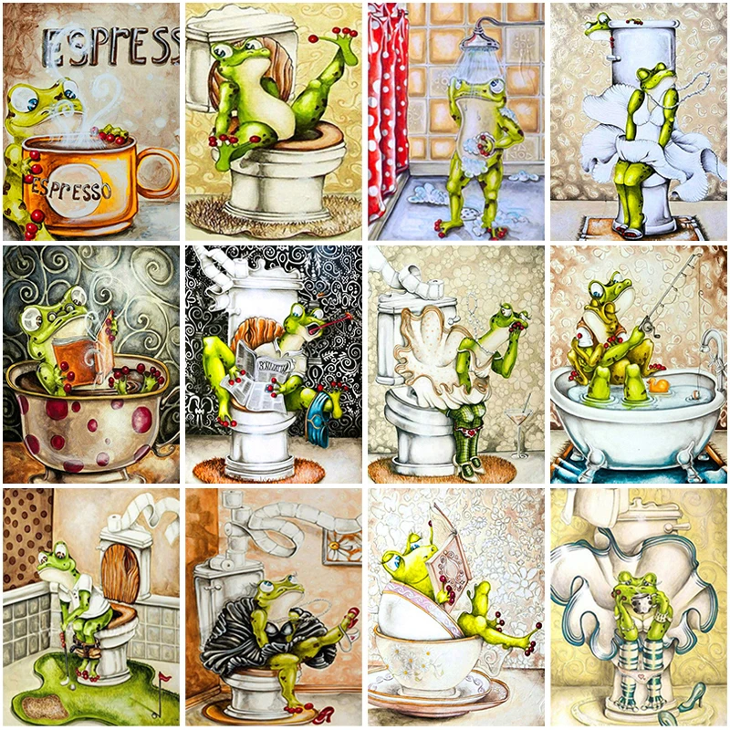 Full Square Round Animals Diamond Painting Toilet Frog 5D DIY Cartoon Daimond Embroidery Rhinestone Cross Stitch Home Decoration
Full Square Round Animals Diamond Painting Toilet Frog 5D DIY Cartoon Daimond Embroidery Rhinestone Cross Stitch Home Decoration