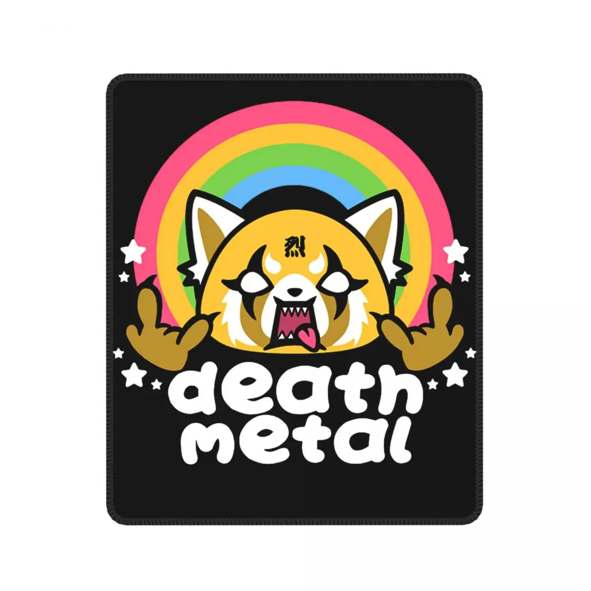 Агрессивный Металлический Коврик для мыши в ретсуко Death Metal Aggretsuko с фиксирующими