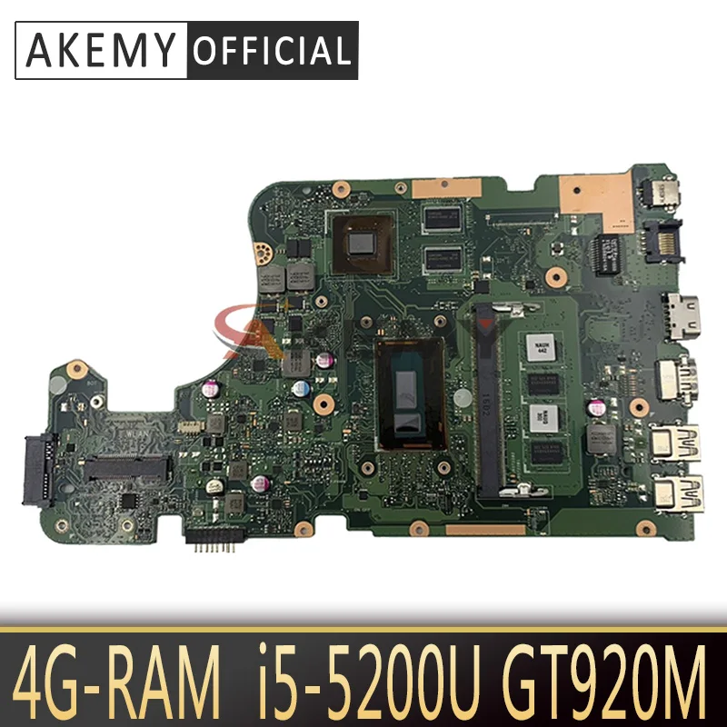 Akemy X555LD Laptop motherboard for ASUS X555LD X555LDB X555LA X555LB X555L X555 Test original Mainboard 4G-RAM I5-5200U GT920M 
Akemy X555LD Laptop motherboard for ASUS X555LD X555LDB X555LA X555LB X555L X555 Test original Mainboard 4G-RAM I5-5200U GT920M