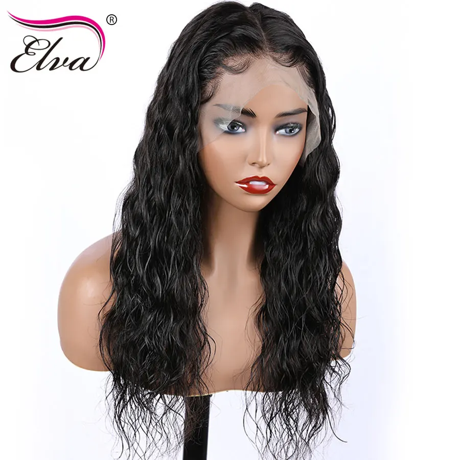 360 кружевных фронтальных париков для черных женщин Elva волосы предварительно