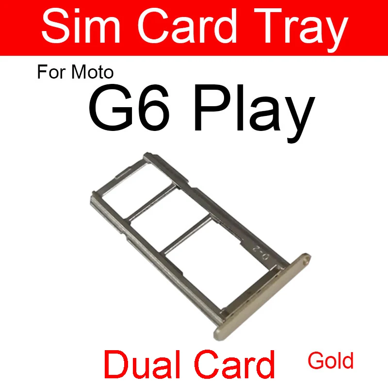 Гнездо для одной/двух Sim-карт Motorola Moto G6 / Plus + XT1926 Play Micro SD слот Sim-карты адаптер