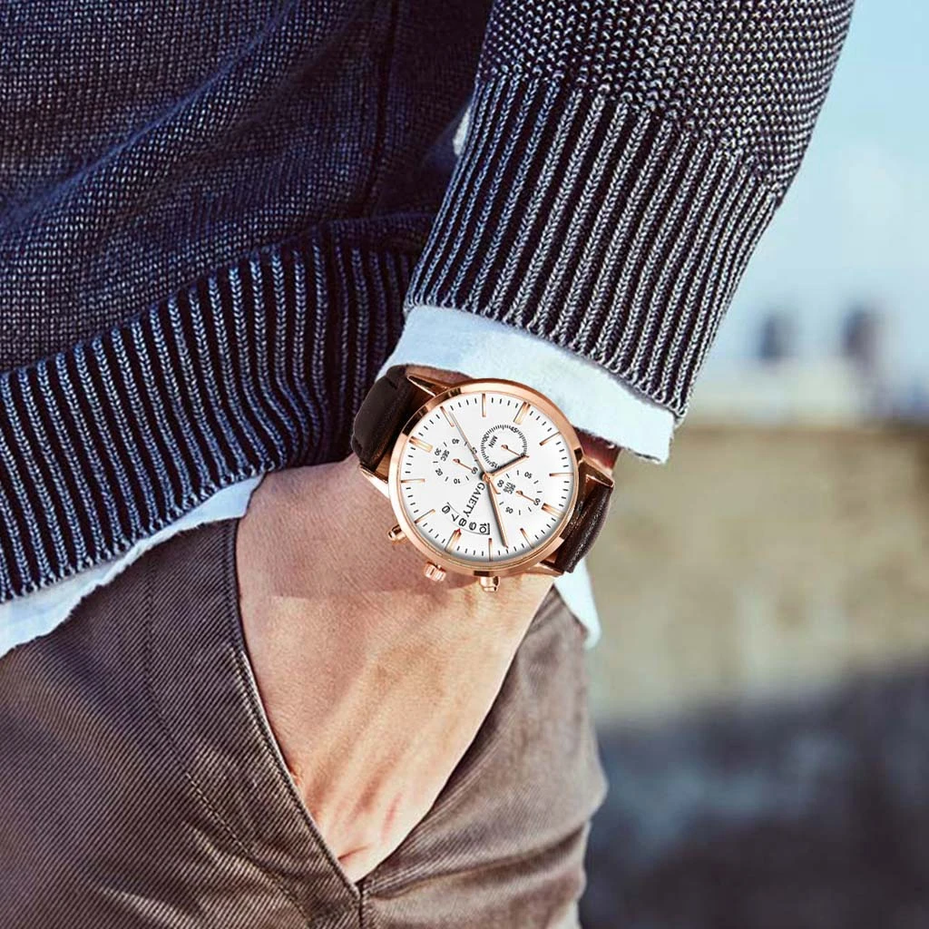 2021 Relogio Masculino Watches Men Fashion Sport Stainless Steel Case Leather Band Watch Quartz Business Wristwatch Reloj Hombre
2021 Relogio Masculino Watches Men Fashion Sport Stainless Steel Case Leather Band Watch Quartz Business Wristwatch Reloj Hombre
