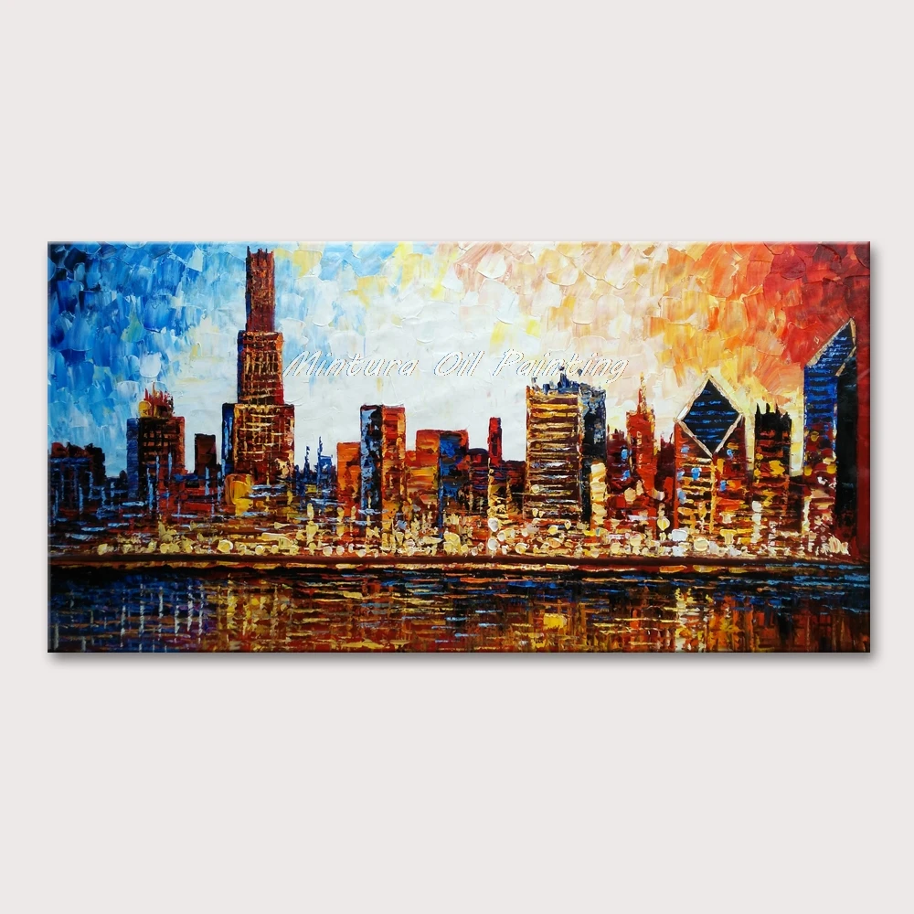 Mintura Wall Picture for Living Room Oil Painting on Canva Hand-Painted Bronzed City Buildings Thick Painting Home Art No Framed
Mintura Wall Picture for Living Room Oil Painting on Canva Hand-Painted Bronzed City Buildings Thick Painting Home Art No Framed