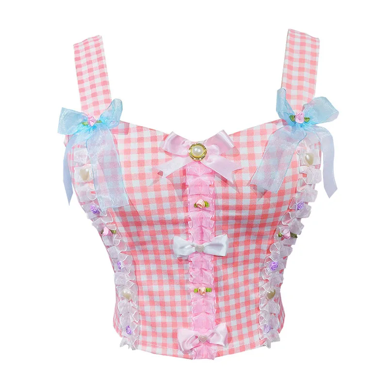 Cute Tops Women Aesthetic Plaid Bowknot Sweet Girl Y2k Tops Women Tank Tops Lace Cami Lolita Style Womens Clothing
Cute Tops Women Aesthetic Plaid Bowknot Sweet Girl Y2k Tops Women Tank Tops Lace Cami Lolita Style Womens Clothing