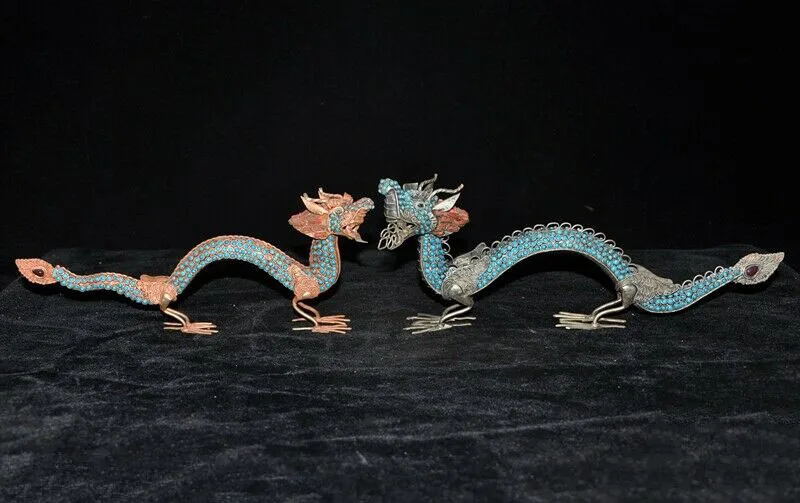 Свадебные украшения 11 авиапочту Китая (China династия серебряные филигранные граненые 24k gold свинка инкрустация с драгоценным камнем, бирюза С... 
Свадебные украшения 11 авиапочту Китая (China династия серебряные филигранные граненые 24k gold свинка инкрустация с драгоценным камнем, бирюза С...