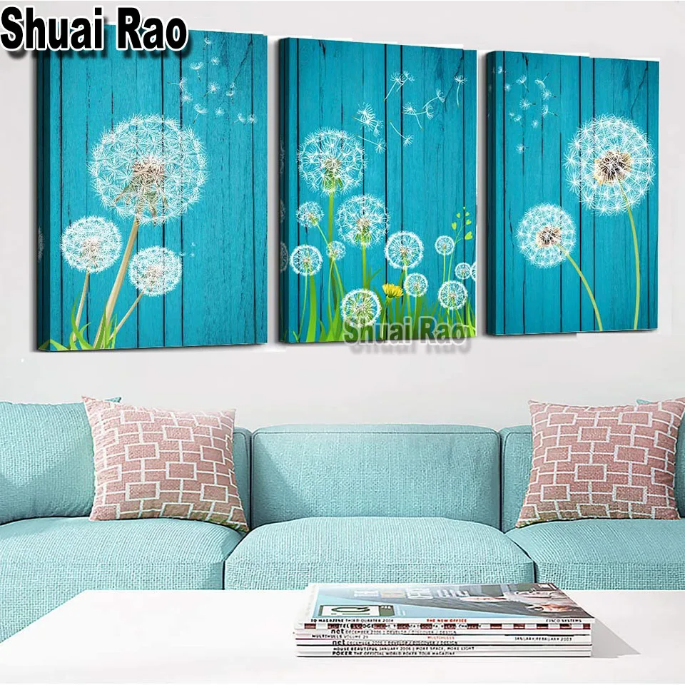 3 Pcs Full square/round diamond embroidery Blue dandelion 5d diamond painting plant diamond mosaic cross stitch Triptych gift
3 Pcs Full square/round diamond embroidery Blue dandelion 5d diamond painting plant diamond mosaic cross stitch Triptych gift