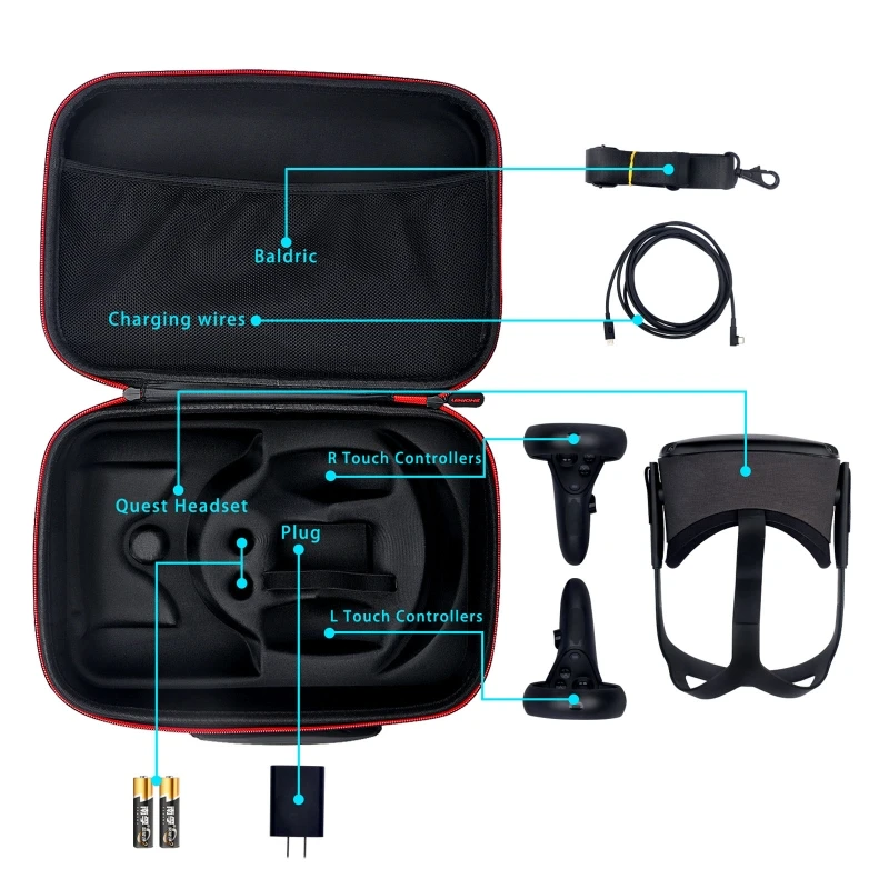 Hard EVA Case Handbag Shoulder Bag Storage Bag for -Oculus Quest 2 VR Headset null
Hard EVA Case Handbag Shoulder Bag Storage Bag for -Oculus Quest 2 VR Headset null