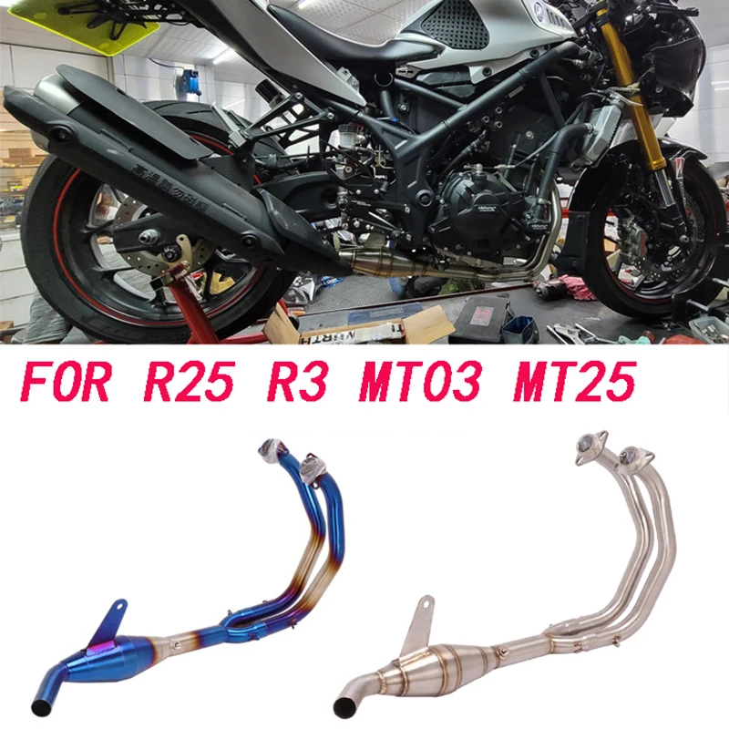 For Yamaha MT03 MT25 MT-25 MT-03 YZF R3 R25 YZF-R3 YZF-R25 Escape Moto Motorcycle Middle link pipe Full System Exhaust Slip-On
For Yamaha MT03 MT25 MT-25 MT-03 YZF R3 R25 YZF-R3 YZF-R25 Escape Moto Motorcycle Middle link pipe Full System Exhaust Slip-On