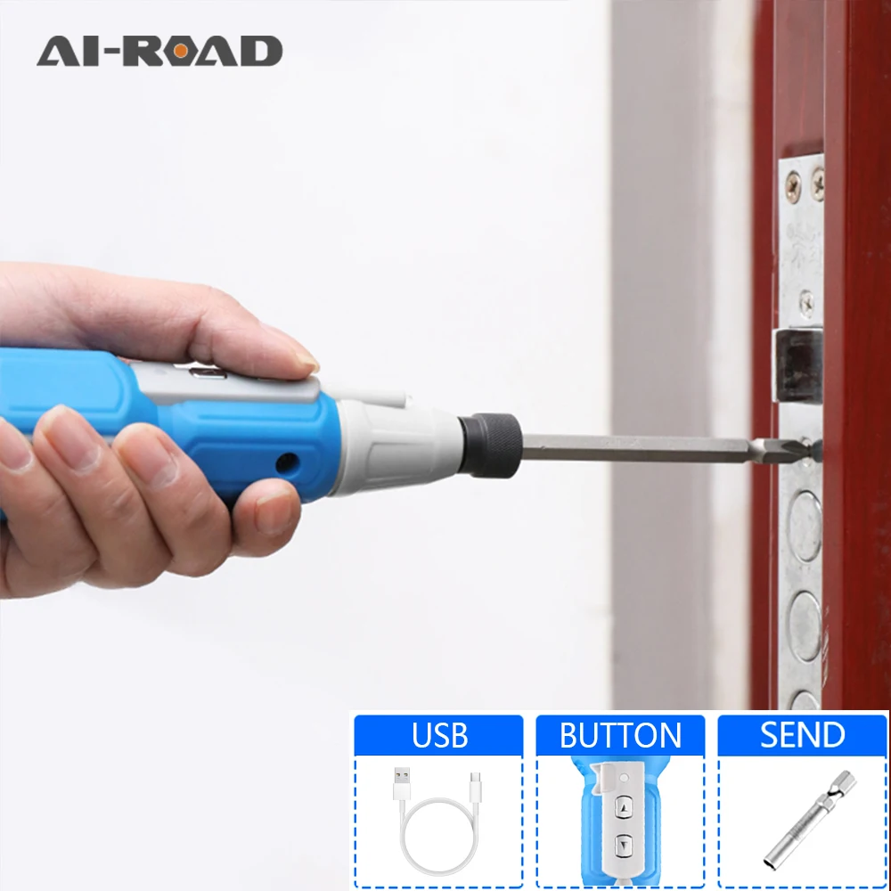 AI-ROAD Cordless Electrical Screwdriver Mini Power Tools Light Lithium Battery Rechargeable Multifucntion Power Drill Household
AI-ROAD Cordless Electrical Screwdriver Mini Power Tools Light Lithium Battery Rechargeable Multifucntion Power Drill Household
