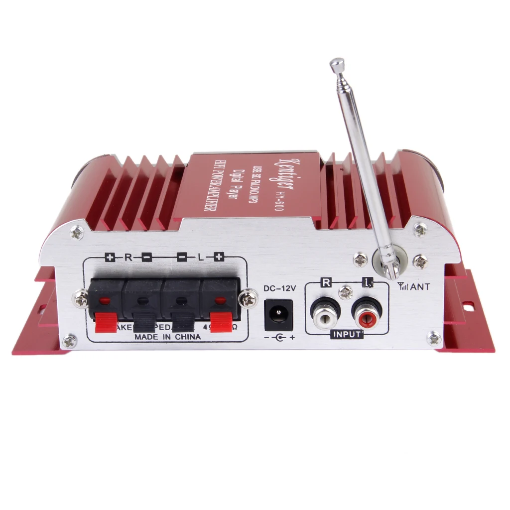 DC12V Microphone Hi-Fi Power Amplifier For USB SD/MP3 Format/FM LHY600 Red
DC12V Microphone Hi-Fi Power Amplifier For USB SD/MP3 Format/FM LHY600 Red