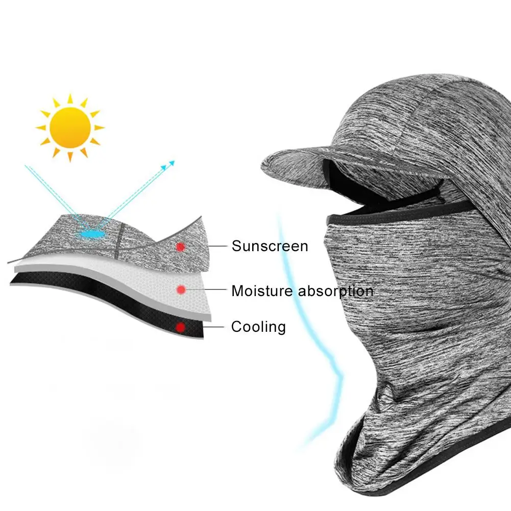 Outdoor Cycling Fishing Sun Protection Hood Face Neck Cover Gaiter with Hat Brim 
Outdoor Cycling Fishing Sun Protection Hood Face Neck Cover Gaiter with Hat Brim